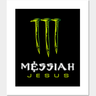 Jesus Messiah Monstrous text Posters and Art